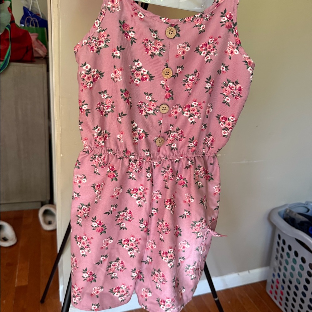 Floral Pink Kids Romper